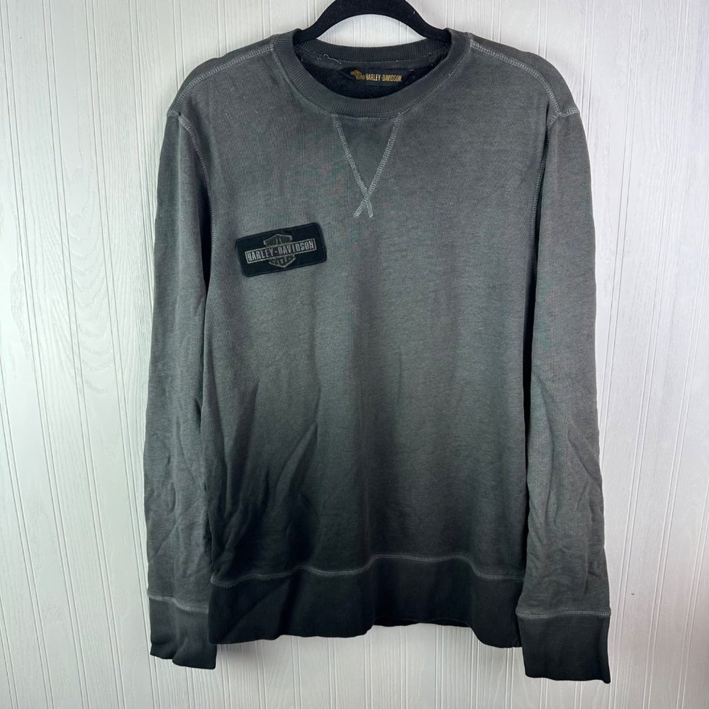 Harley Davidson Gray Long sleeve Sweat Shirt size Large